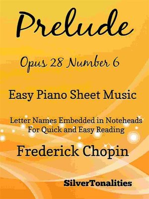 cover image of Prelude Opus 28 Number 6 Easy Piano Sheet Music